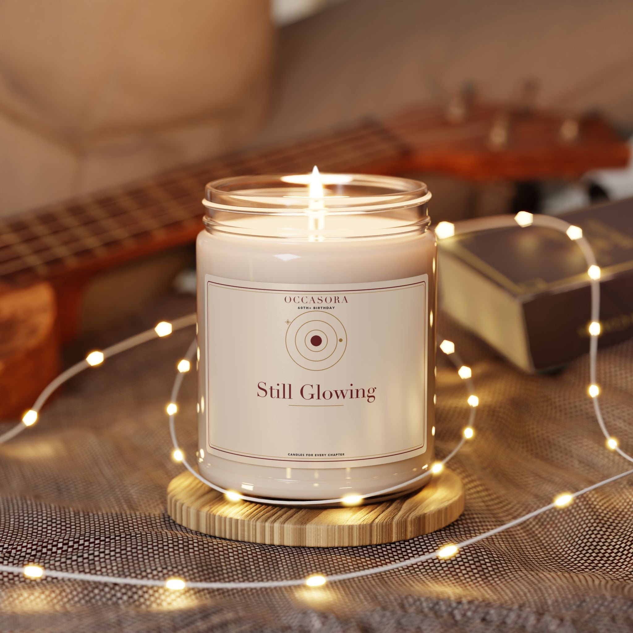 'Still Glowing' 60th+ birthday candle by Occasora — 9 oz soy wax blend with a 100% cotton wick — photo 3 of 5