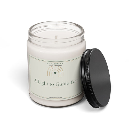 'A Light to Guide You' Baptism & Christening candle by Occasora — glossy adhesive label on a reusable glass jar — photo 2 of 5