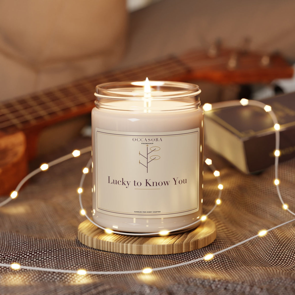 'Lucky to Know You' friendship candle by Occasora — 9 oz soy wax blend with a 100% cotton wick — photo 3 of 5