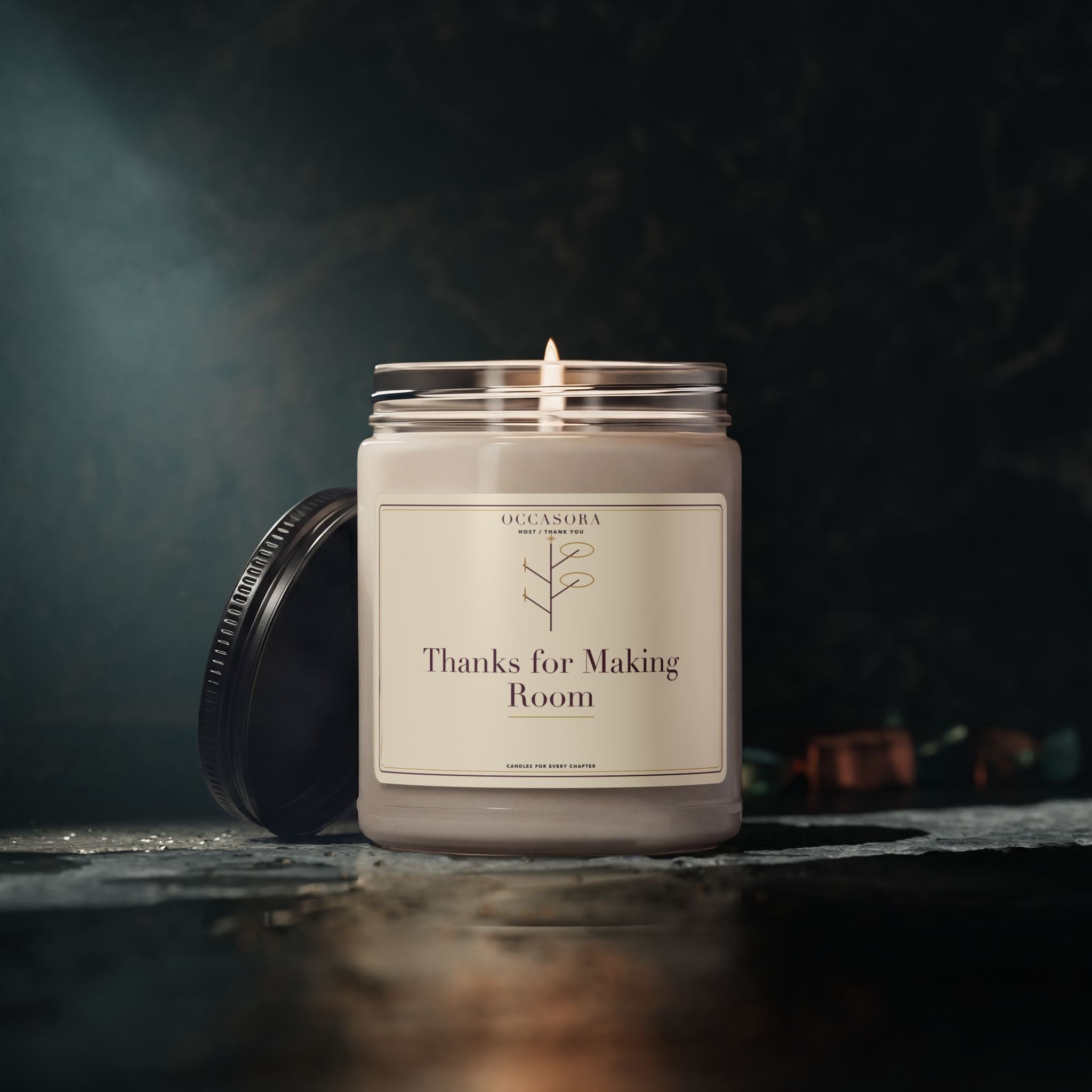 'Thanks for Making Room' host & thank you candle by Occasora — non-personalised design, assembled in the USA — photo 5 of 5