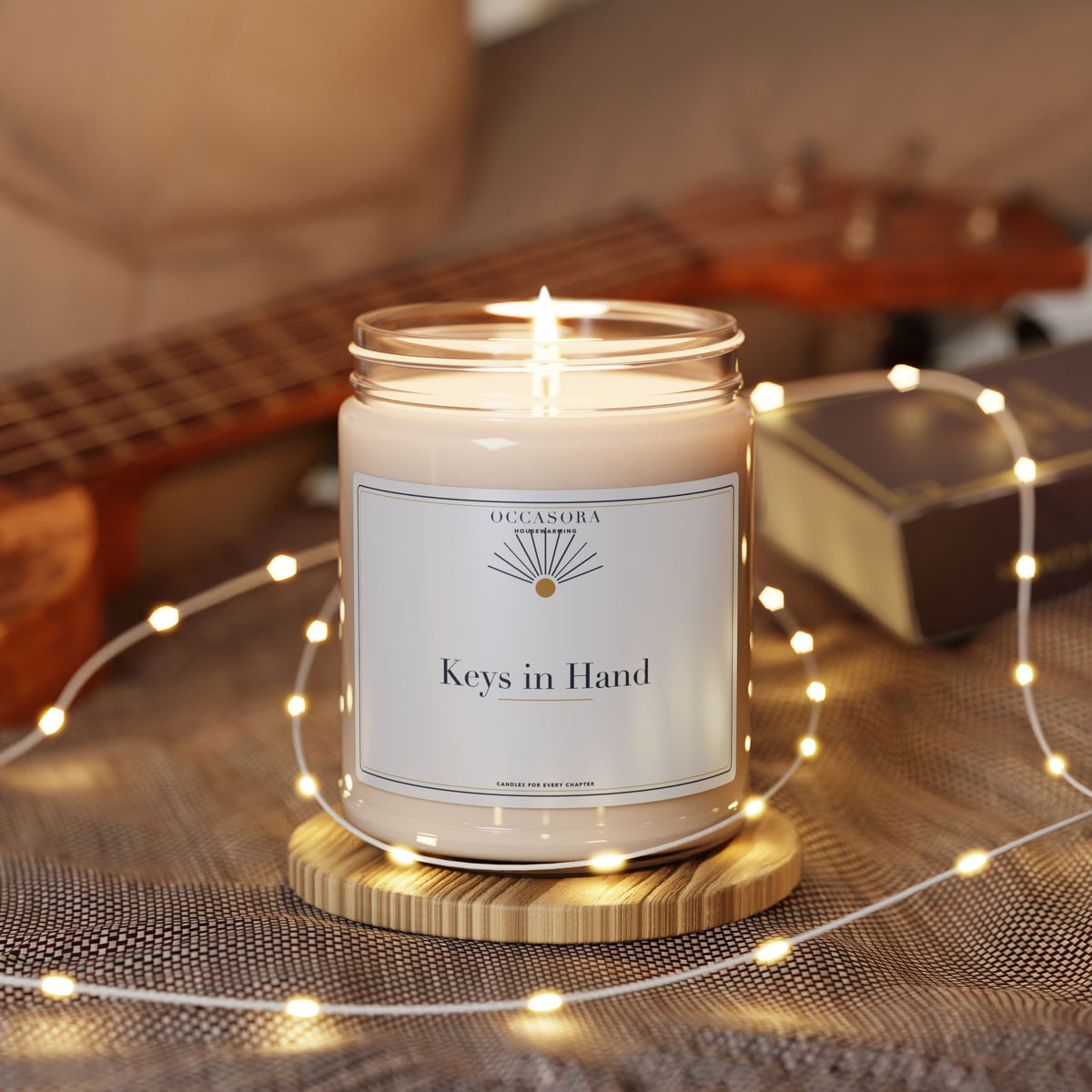 'Keys in Hand' housewarming candle by Occasora — 9 oz soy wax blend with a 100% cotton wick — photo 3 of 5