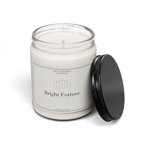 'Bright Fortune' Lunar New Year candle by Occasora — glossy adhesive label on a reusable glass jar — photo 2 of 5