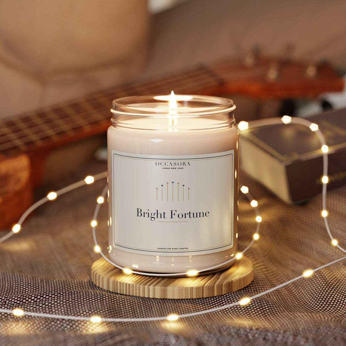 'Bright Fortune' Lunar New Year candle by Occasora — 9 oz soy wax blend with a 100% cotton wick — photo 3 of 5
