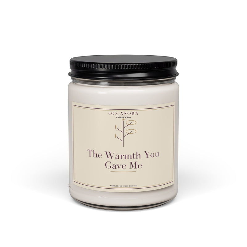 Occasora 'The Warmth You Gave Me' Mother's Day candle, 9 oz soy wax blend in a reusable glass jar