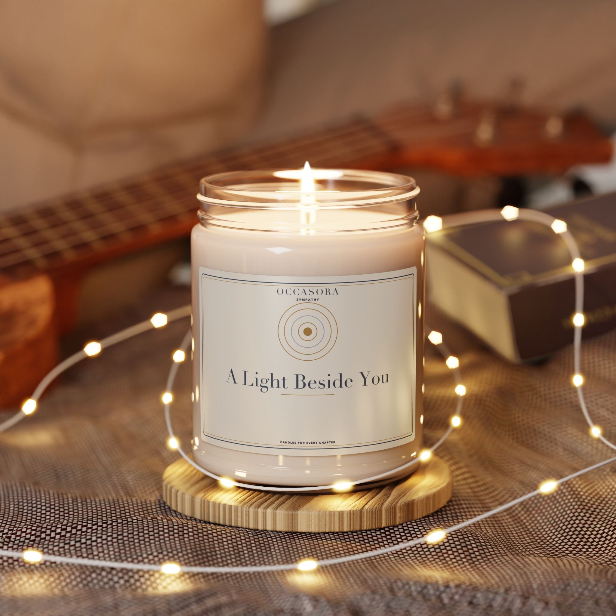 'A Light Beside You' sympathy candle by Occasora — 9 oz soy wax blend with a 100% cotton wick — photo 3 of 5